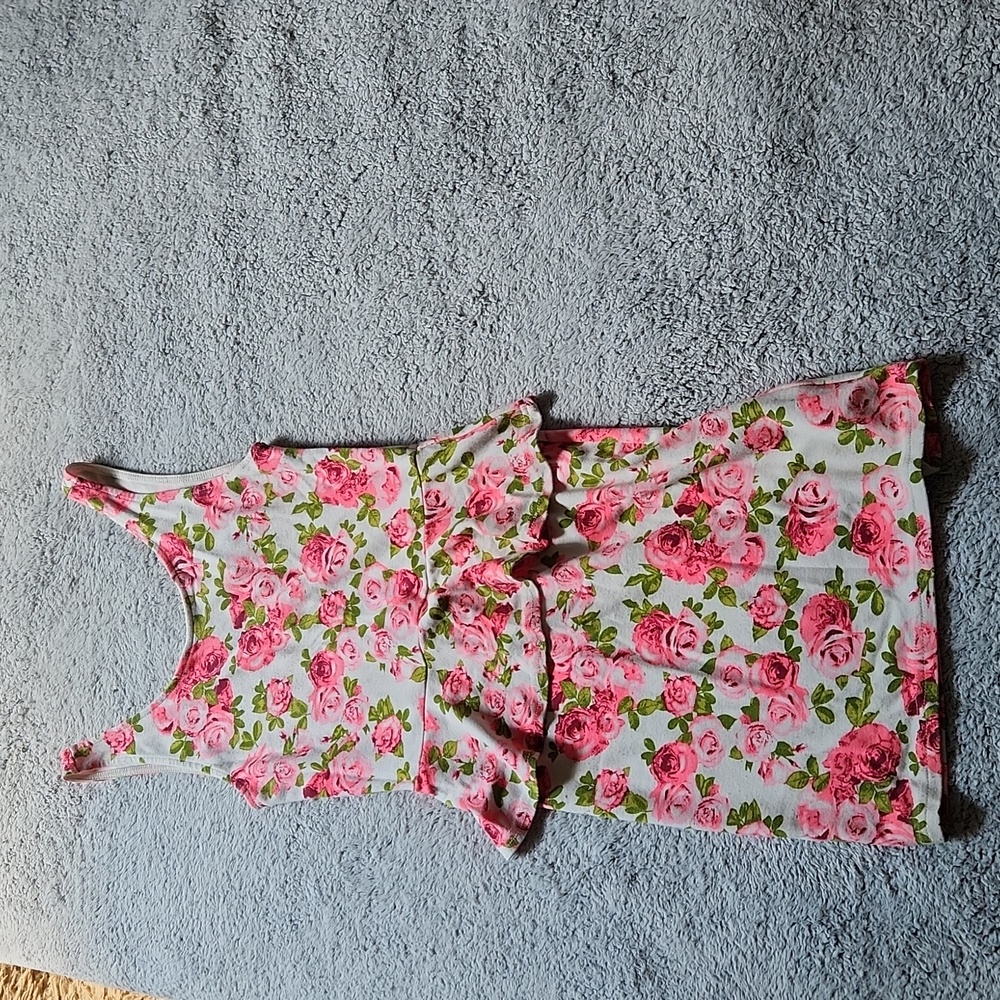 Pink floral dress